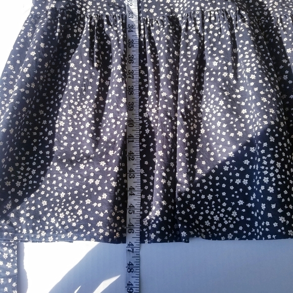 Levi's | Black Floral Midi Flare Dress M - Picture 10 of 15